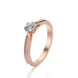 Pierścionek z różowego złota z diamentami AJPZ_078